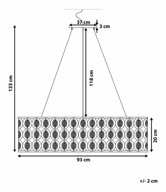 Závěsná lampa Tome L (stříbrná)