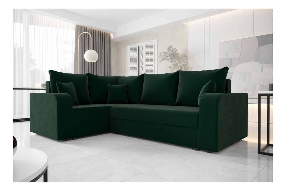 Rohová sedací souprava Harmony Plus (béžová + tmavě hnědá) (L)