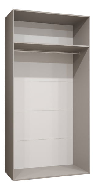 Šatní skříň 100 cm Borry 2 (kašmír + černá)