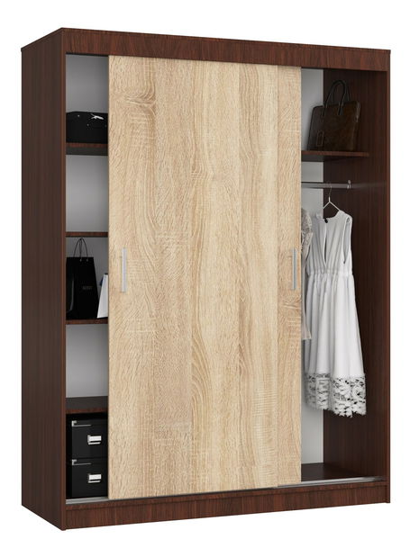 Šatní skříň Cosimo (wenge + dub sonoma)