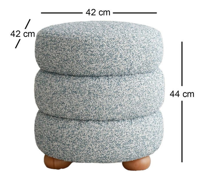 Taburetka Beid Wood (modrá + šedá)