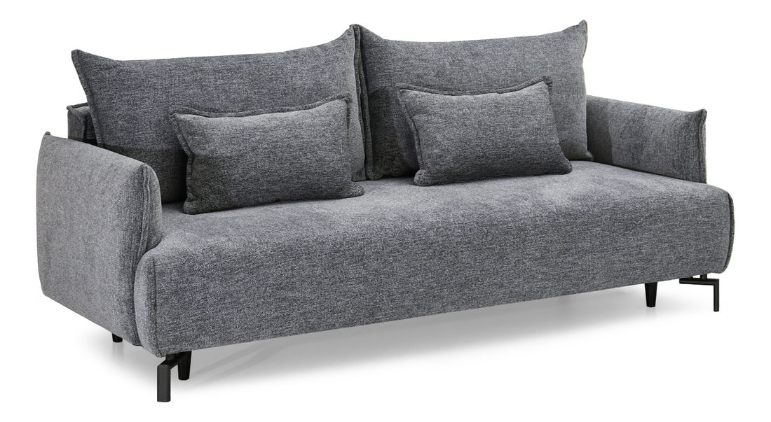 Pohovka dvousedačka Medio (šedá + černá)