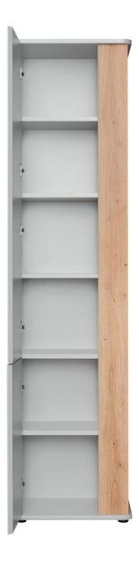 Policová skříň Voncile 20 ASPG VV SS1 (perlově šedá + dub artrisan)