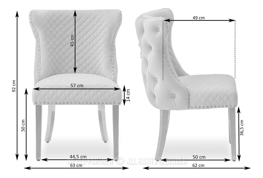 Židle Gabi (béžová + zlatá)