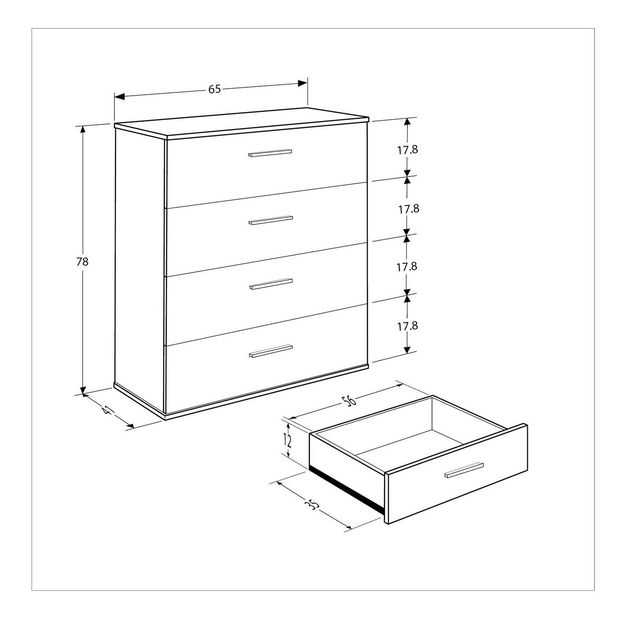 Komoda Dolodo 1 (bílá)