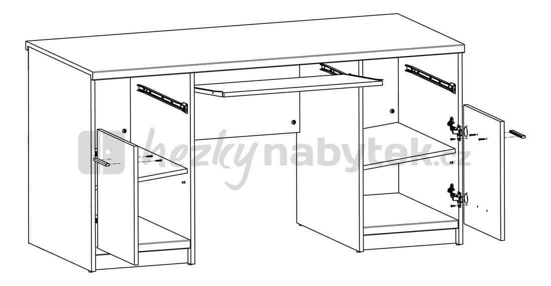 PC stolek BRW Open BIU/150