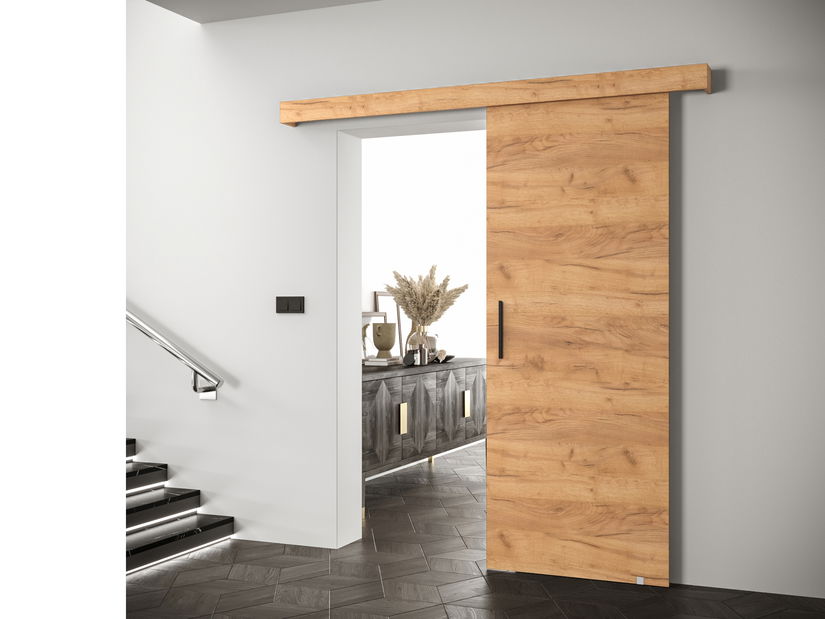 Posuvné dveře 90 cm Sharlene I (craft zlatý + craft zlatý + černá)