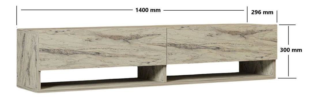 TV stolek/skříňka Agro (mramor frézie)