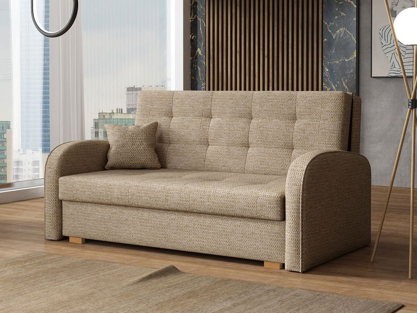 Rozkládací pohovka Carivia Gold III (hnědá) (s úl. prostorem)