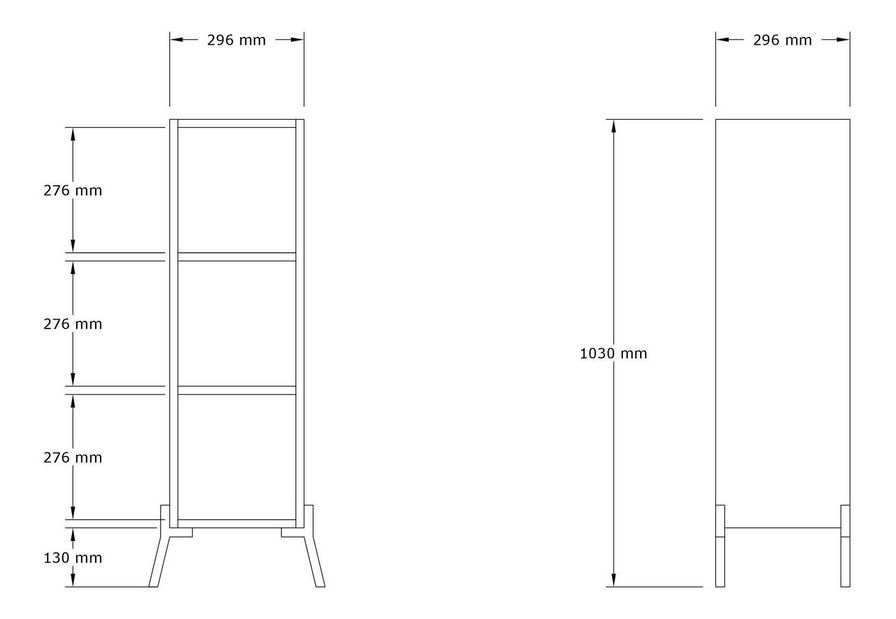 Regál Kaseki 1 (dub safírový)