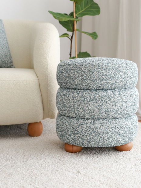 Taburetka Beid Wood (modrá + šedá)