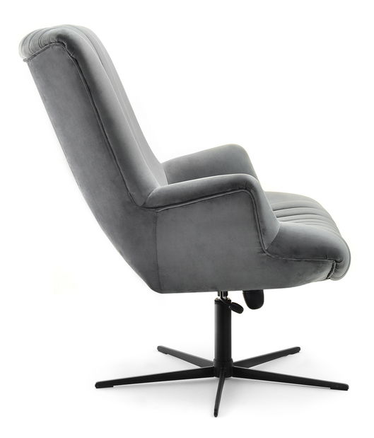 Relaxační křeslo Elesenta (šedá + černá)