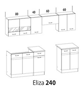 Kuchyně Estell 240 cm