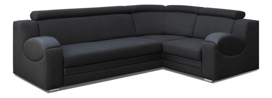 Rohová sedací souprava Amber (černá) (P)