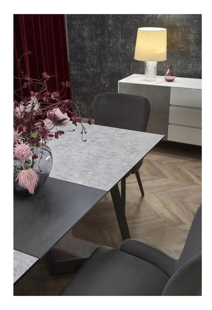 Rozkládací jídelní stůl 160-210 cm Tizdp (šedá) (pro 6 8 osob)