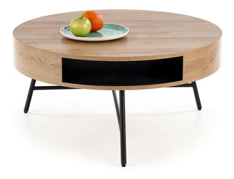 Konferenční stolek Calandra (dub zlatý + černá)