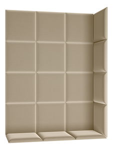 Set 19 čalouněných panelů Quadra 120x160 cm (béžová)