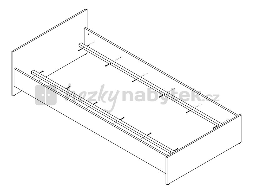 Jednolůžková postel 90 cm BRW Atriss LOZ/90