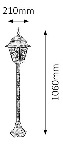 Venkovní svítidlo Monaco 8185 (antická zlatá)