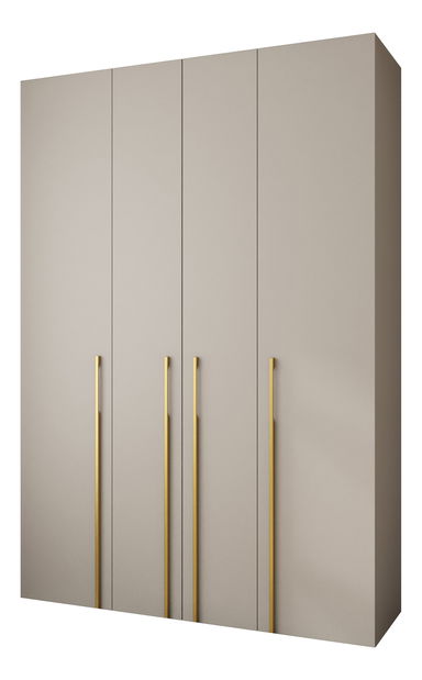 Šatní skříň 170 cm Carmela 40-3 (kašmír + zlatá)