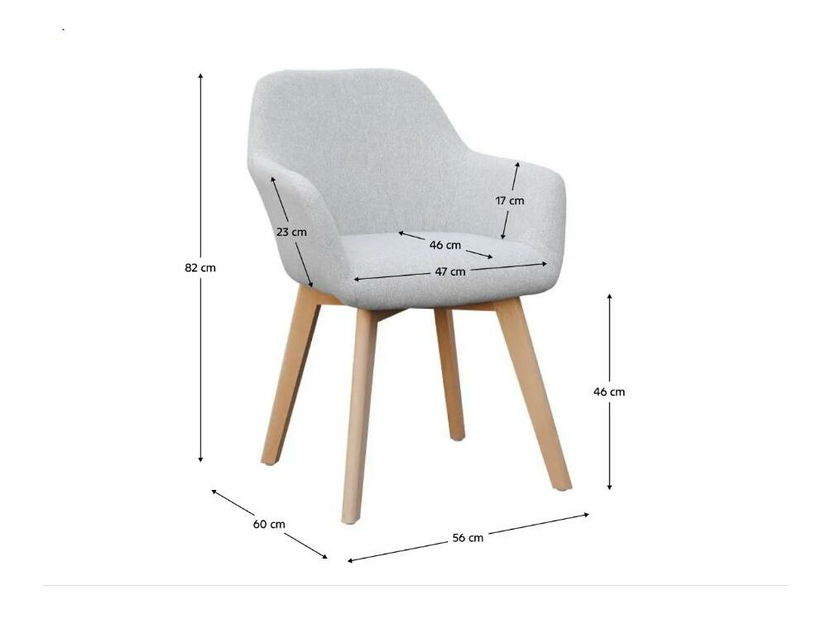 Dizajnové křeslo Clorita (tmavě šedá)