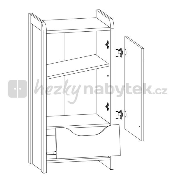 Komoda BRW Hihot KOM1D1S