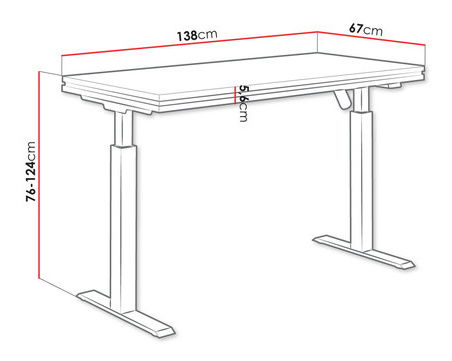 Pc stolek Noralan I (dub artisan + černá)