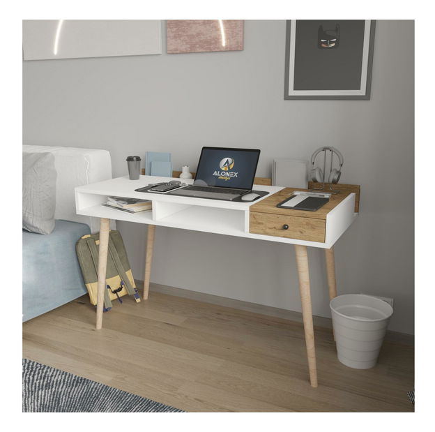 Psací stůl Flexi (dub bílý)