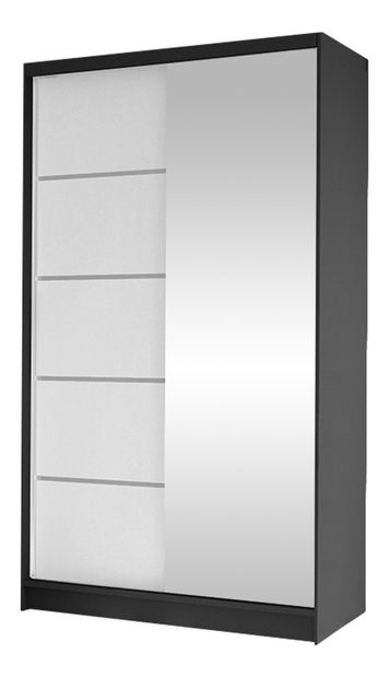 Šatní skříň Master III (černá + bílá)