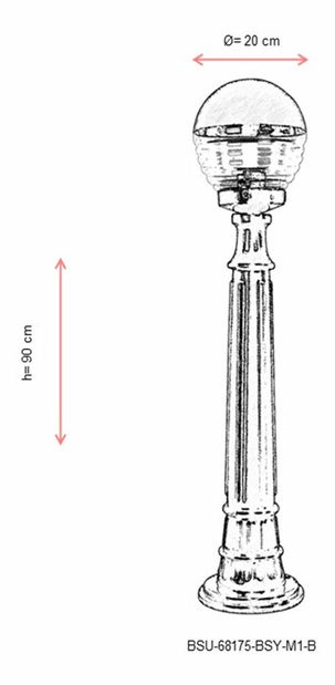 Venkovní podlahové svítidlo Wan (černá)