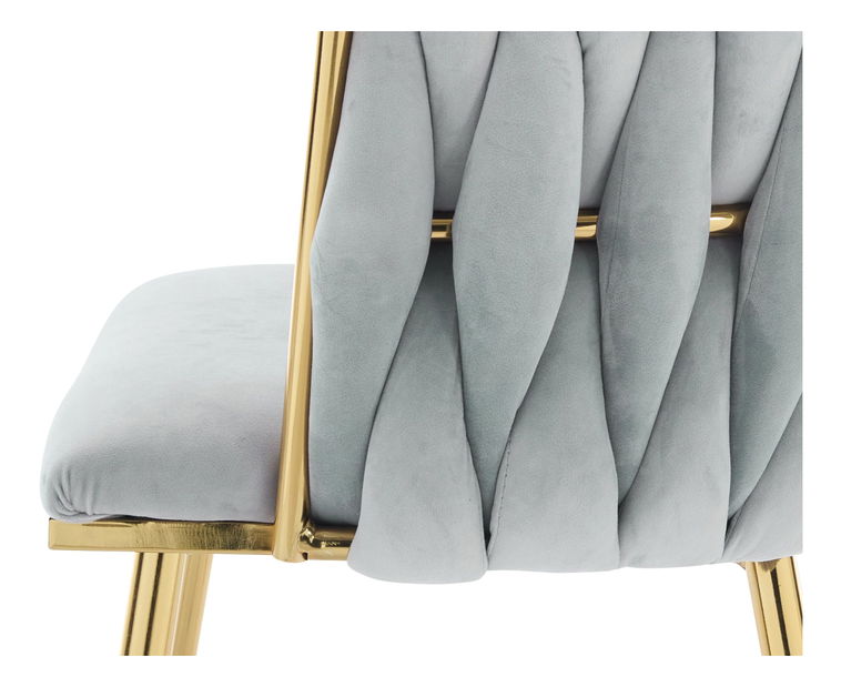 Set 2ks jídelních židlí Archie DC 1142 (černá + zlatá)