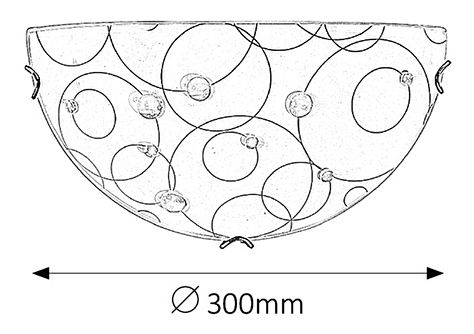 Nástěnné svítidlo Jolly 1960 (bílý vzor + chromová)
