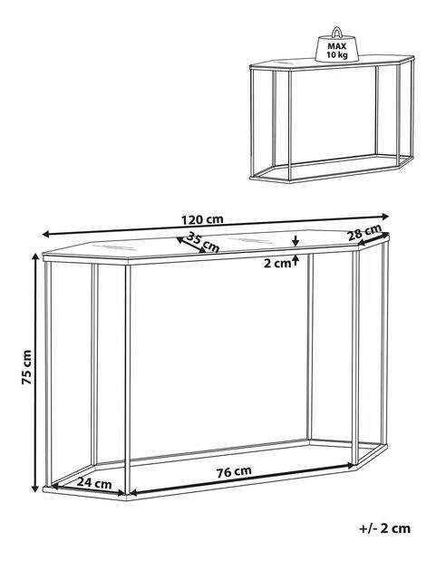 Konzolový stolek Perik (bílá)