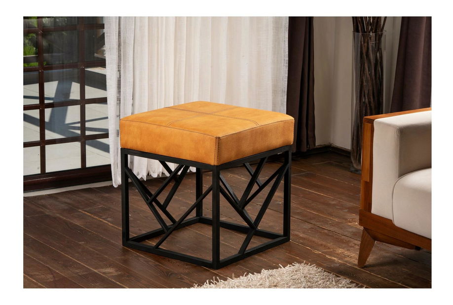 Taburetka Kotonello 1 (hořčičná + černá)