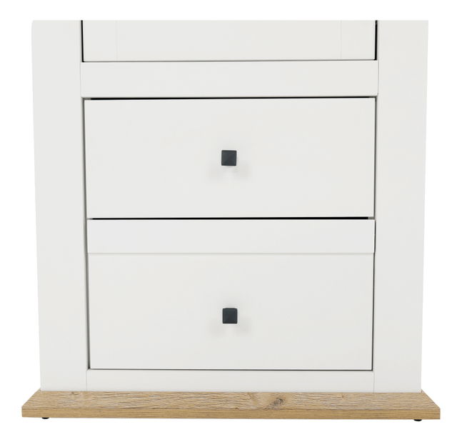 Vitrína Leoras MZ4 (bílá + dub grand)