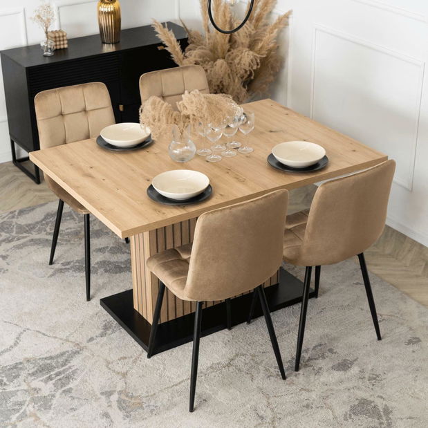 Rozkládací jídelní stůl Gelatinosos (dub artisan) (pro 4-6 osob)