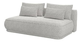 Pohovka třísedačka Lesanna (světle šedá + černá)