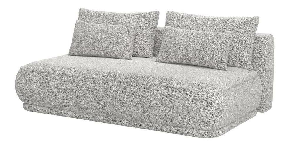 Pohovka třísedačka Lesanna (světle šedá + černá)