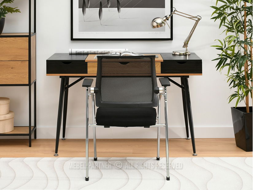 Židle Harold (černá + chromová)