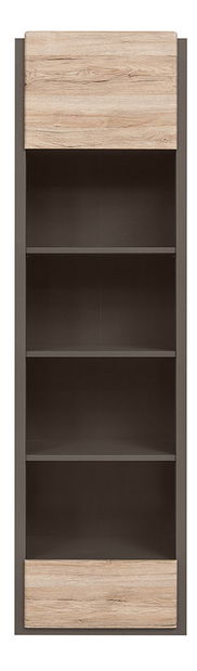 Regál BRW Author REG1D1S/20/6 (Láva + Dub Sanremo světlý)