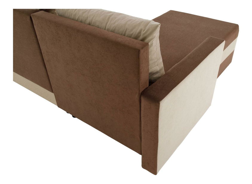Rohová sedačka ve tvaru U Paulati (hnědá + béžová) (rozkládací s úl. prostorem)