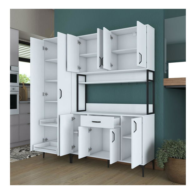 Set kuchyňských skříněk Jenaretta 33 (bílá + černá)