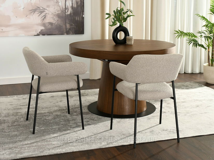 Jídelní židle Exigente (béžová + černá)