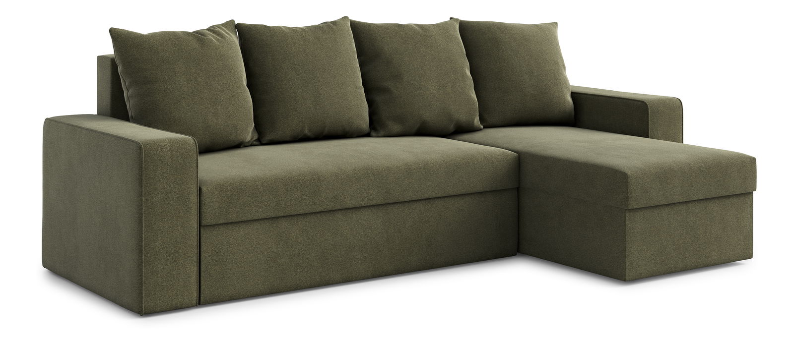 Rohová sedací souprava Duff (P) (khaki)