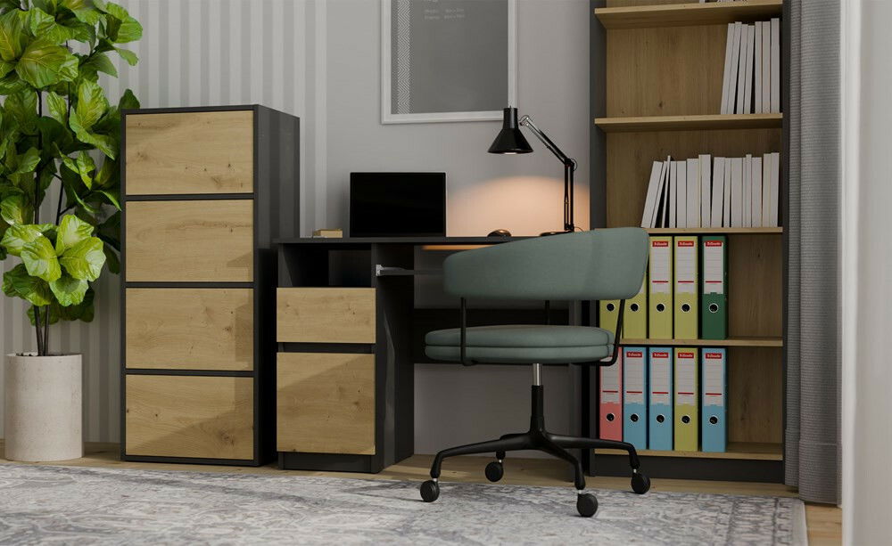 Skříňka Afoctera 1 (antracit + dub artisan)