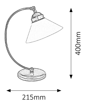 Stolní lampa Marian 2702 (bronzová + bílá)