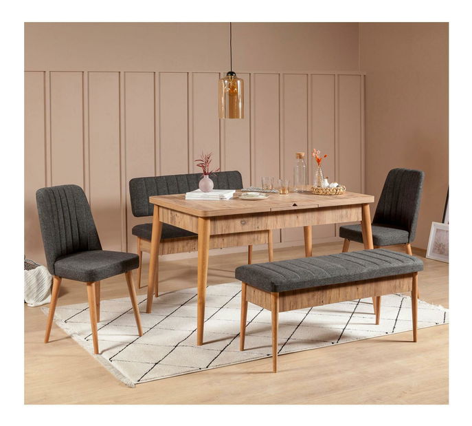 Lavice Vlasta 3 (atlantická borovice + antracitová) (s úl. prostorem)