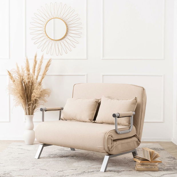 Rozkládací pohovka Bancarias 2 (béžová)