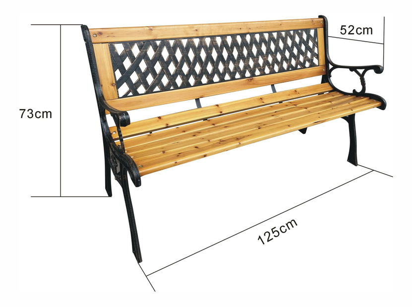 Zahradní lavička Marcado (hnědá)