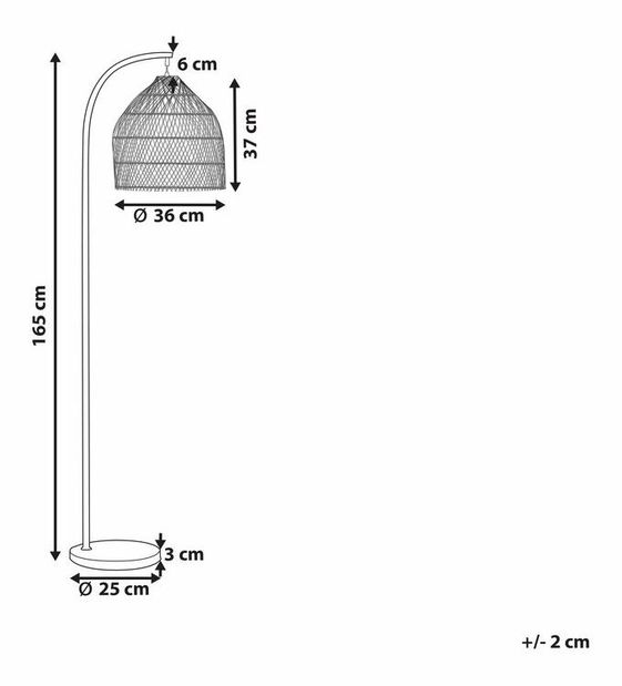 Stojanová lampa Blaine (přírodní)